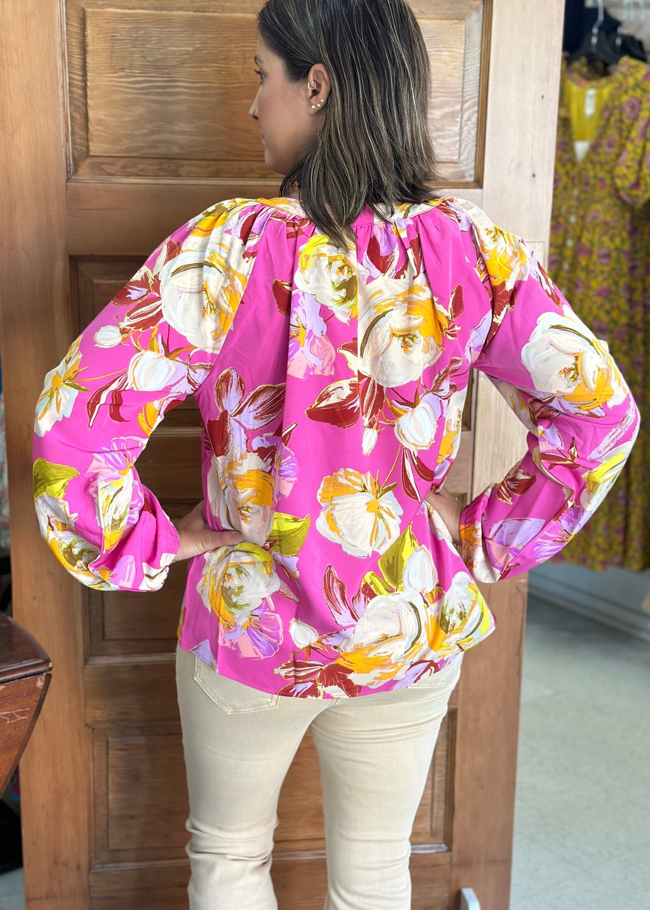 Magenta Muse Blouse Andree by Unit Casual Top