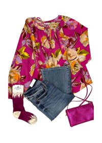 Thumbnail for Magenta Muse Blouse Andree by Unit Casual Top