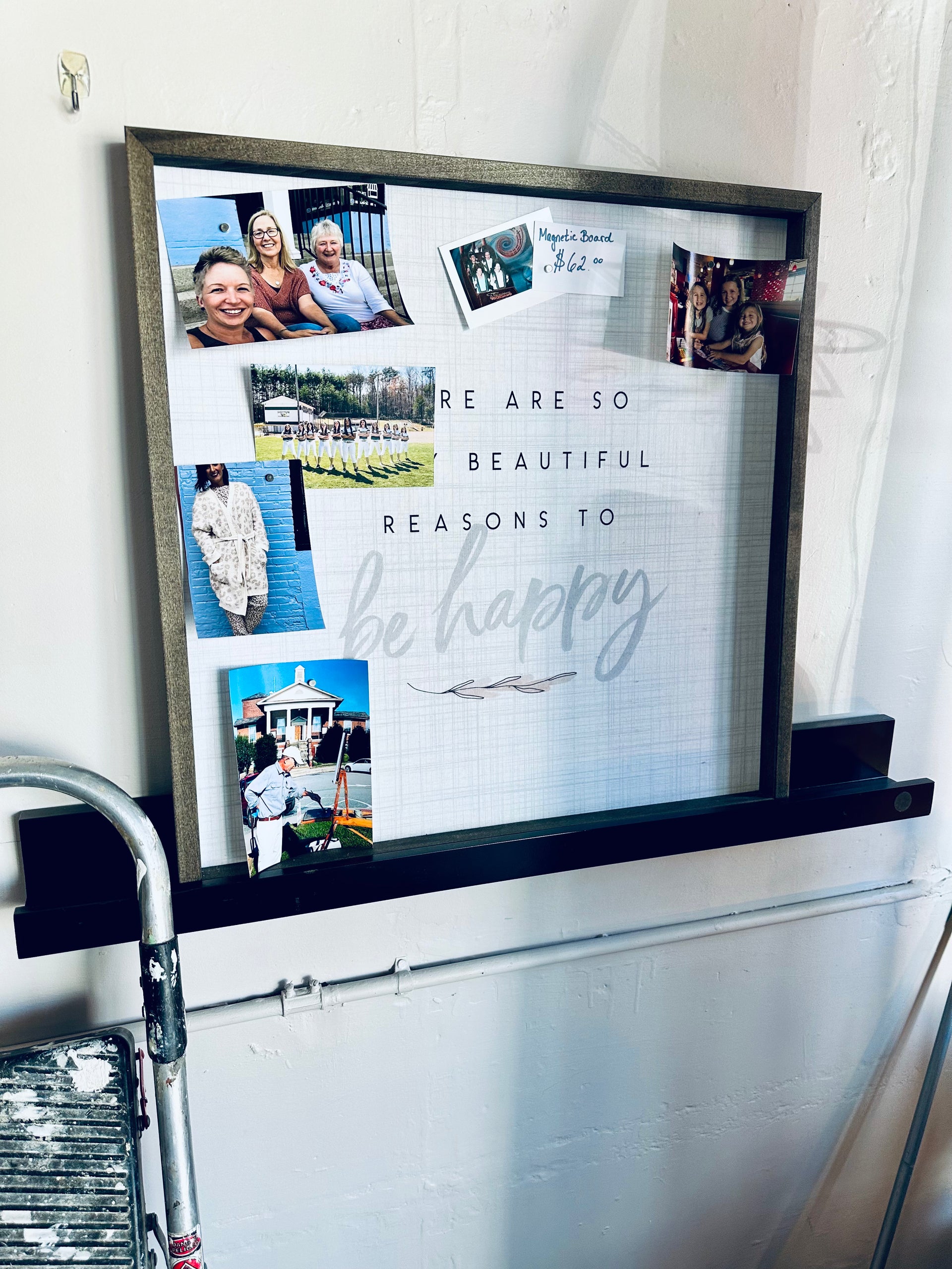 Magnetic Board for Photos Mattie B's Gifts & Apparel Be Happy