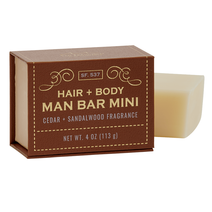 Man Bar Mini 4oz Cedar & Sandalwood San Francisco Soap / Man Bar Soap