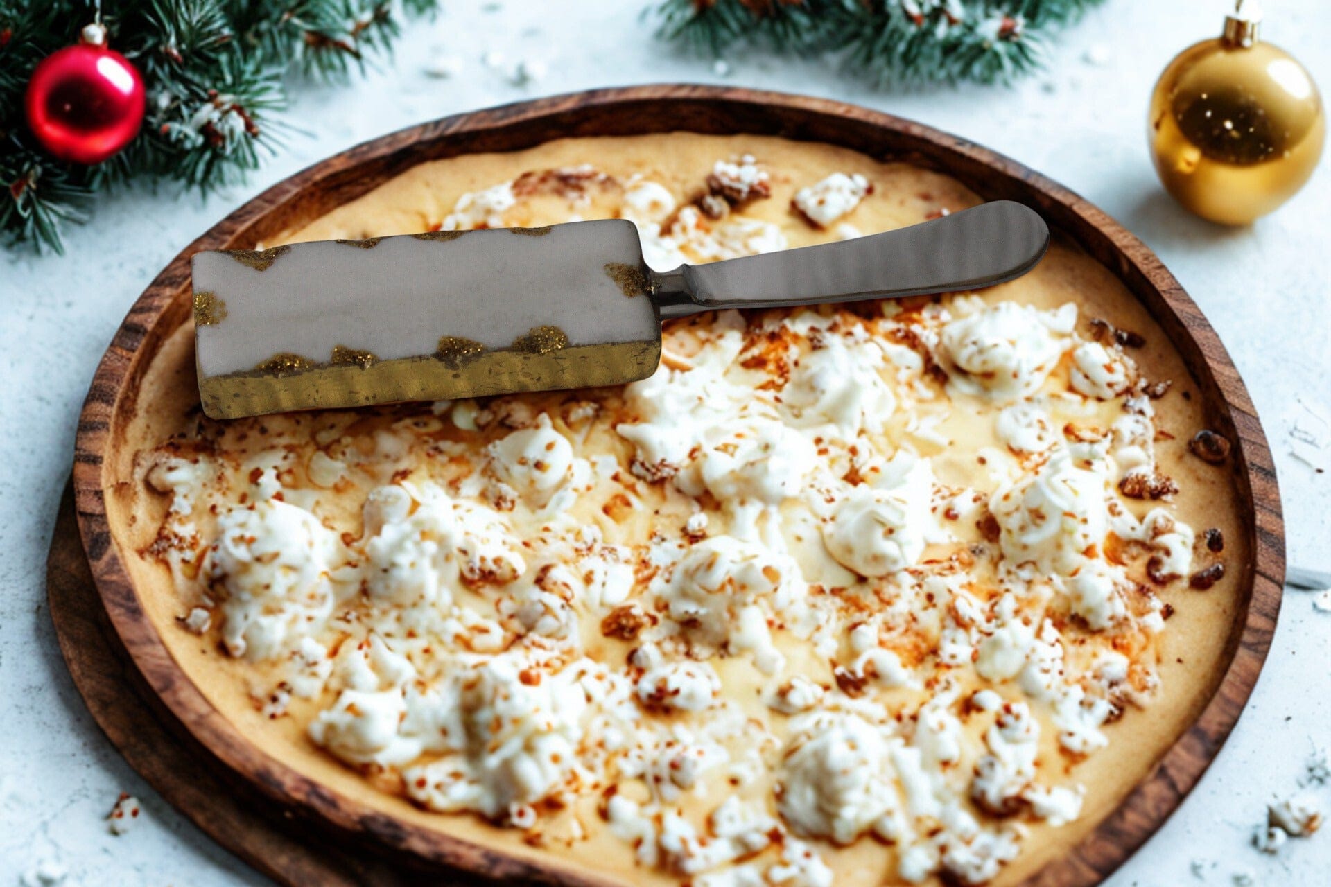 Marble Handles Spreader Mud Pie HOLIDAY Gray Marble