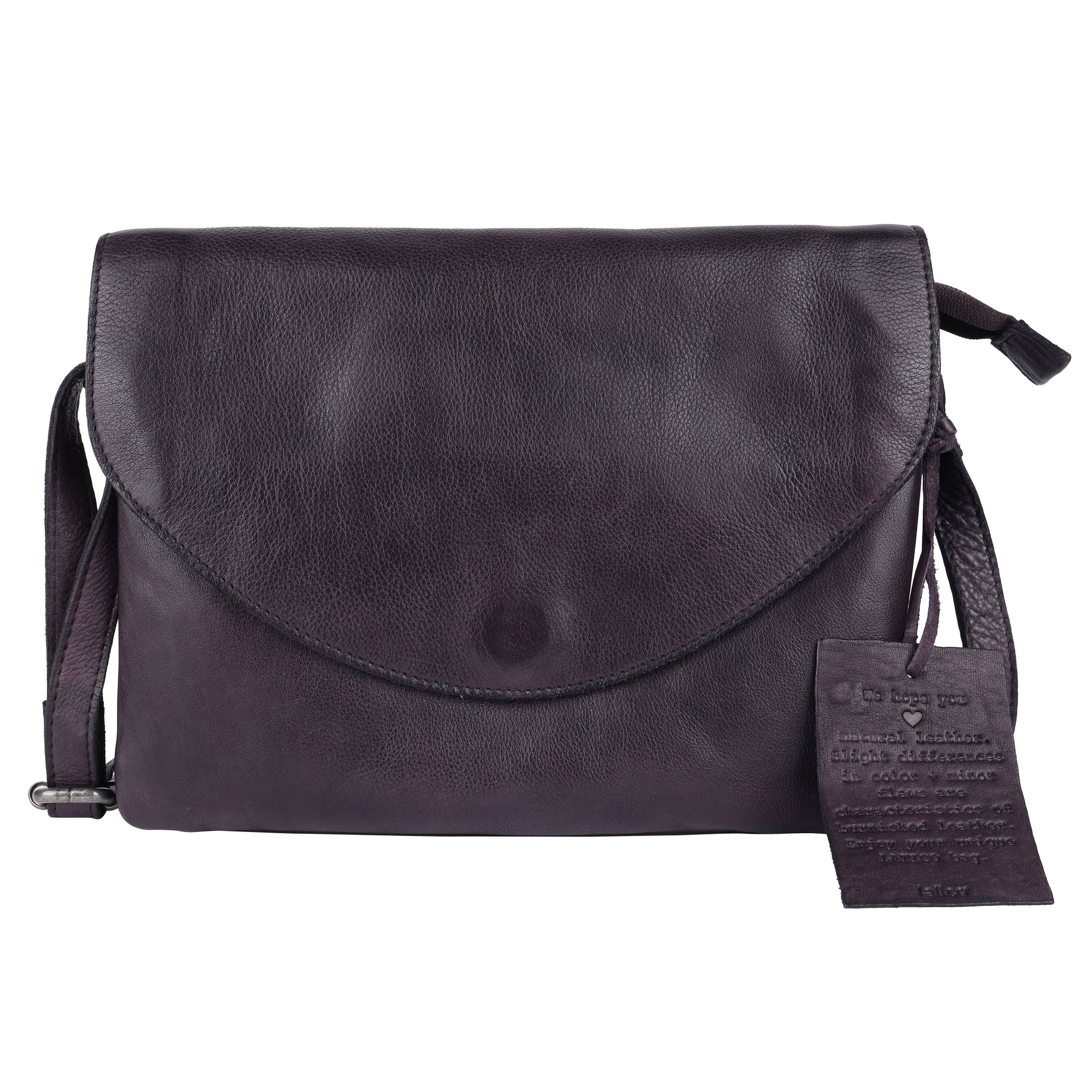 Marcus Handcrafted Leather Crossbody Bags: Charcoal Latico Leathers