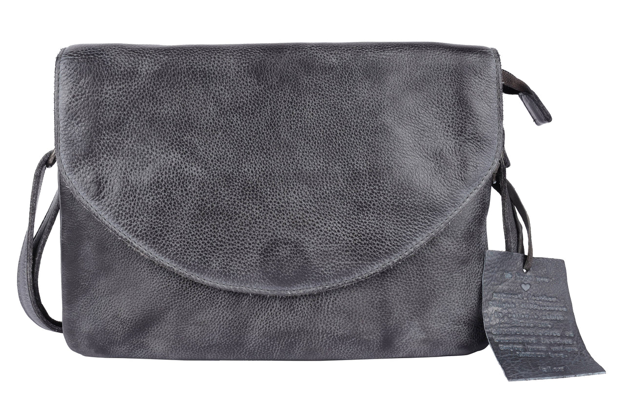 Marcus Handcrafted Leather Crossbody Bags: Charcoal Latico Leathers