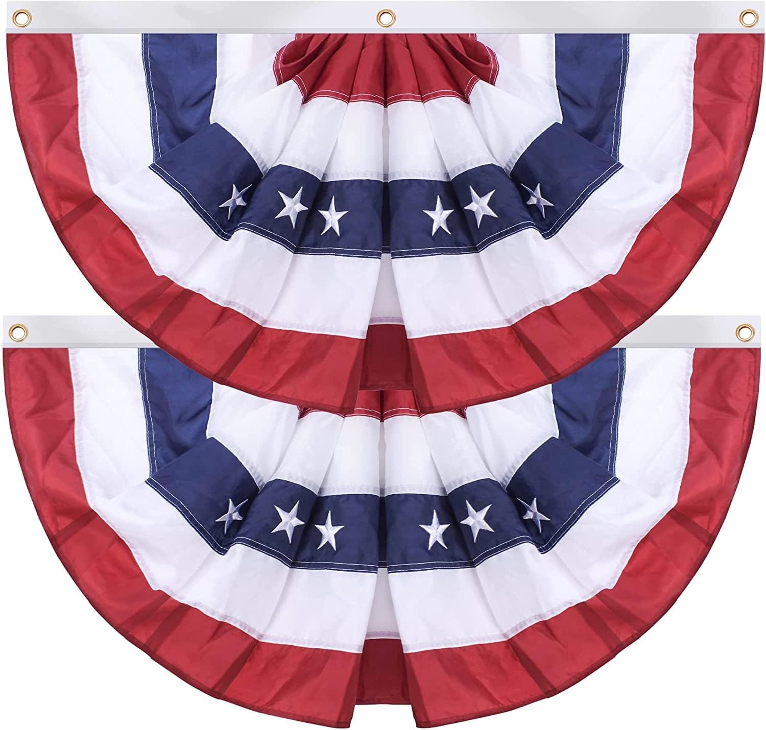 Medium Patriotic Bunting Evergreen Home Decor