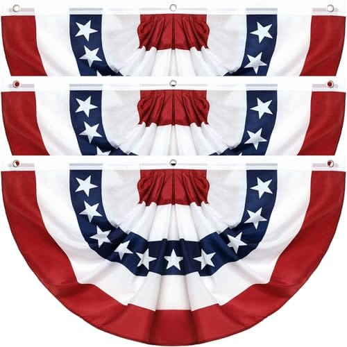 Medium Patriotic Bunting Evergreen Home Decor