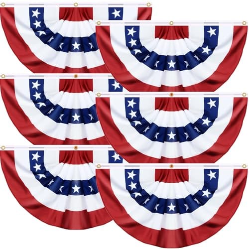 Medium Patriotic Bunting Evergreen Home Decor