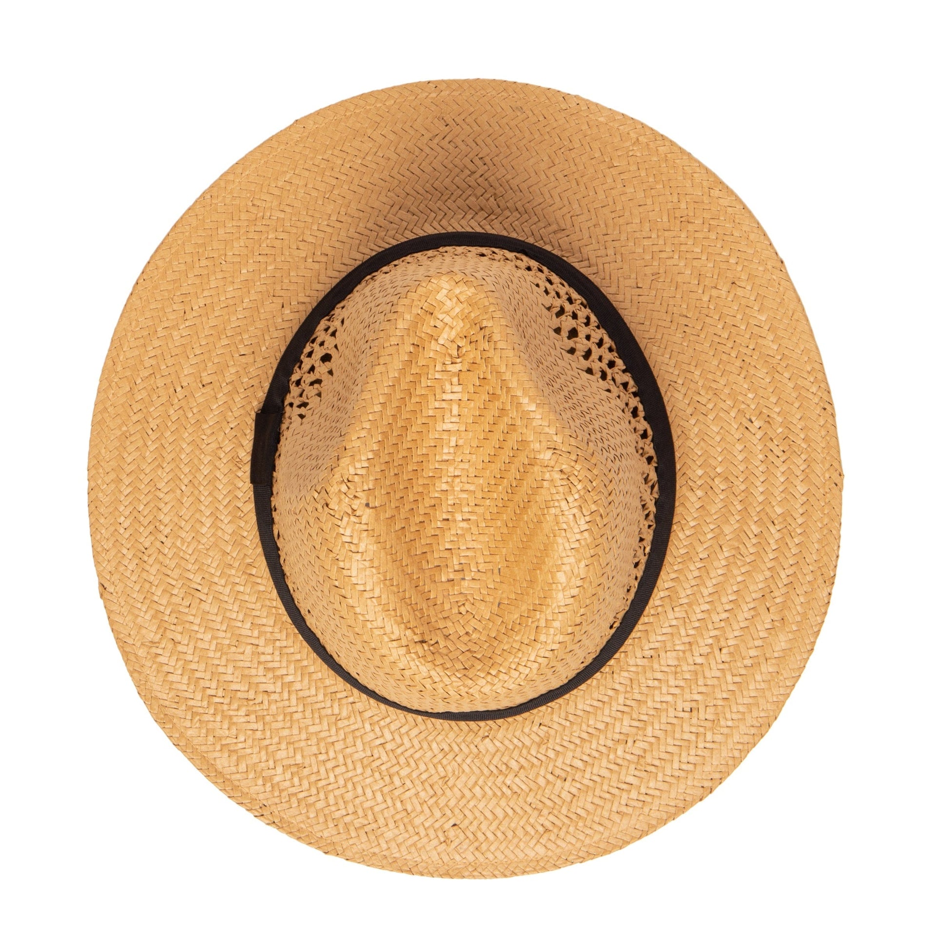 Men's Paper Fedora W Vents | Tobacco San Diego Hat Company HAT