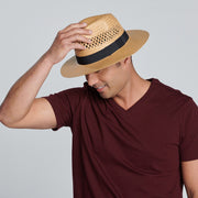 Men's Paper Fedora W Vents | Tobacco San Diego Hat Company HAT