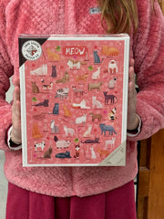 Meow Cat Breeds 500-Piece Jigsaw Puzzle, True South True South Puzzle Co. Puzzle
