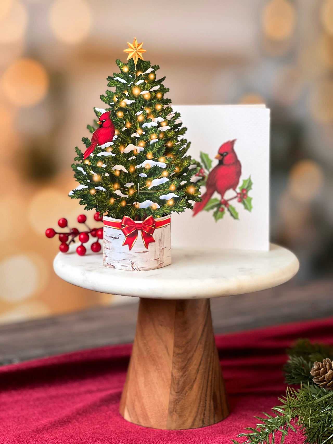 Merry Mini Tree (10 Mini Pop-up Greeting Cards) FreshCut Paper LLC