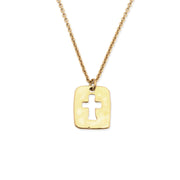 Michaela Open Cross Pendant Necklace, Gold LESLIE CURTIS JEWELRY DESIGNS