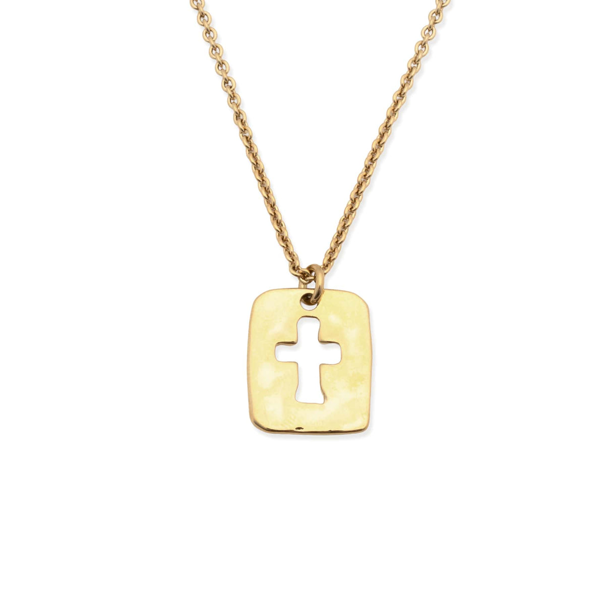 Michaela Open Cross Pendant Necklace, Gold LESLIE CURTIS JEWELRY DESIGNS