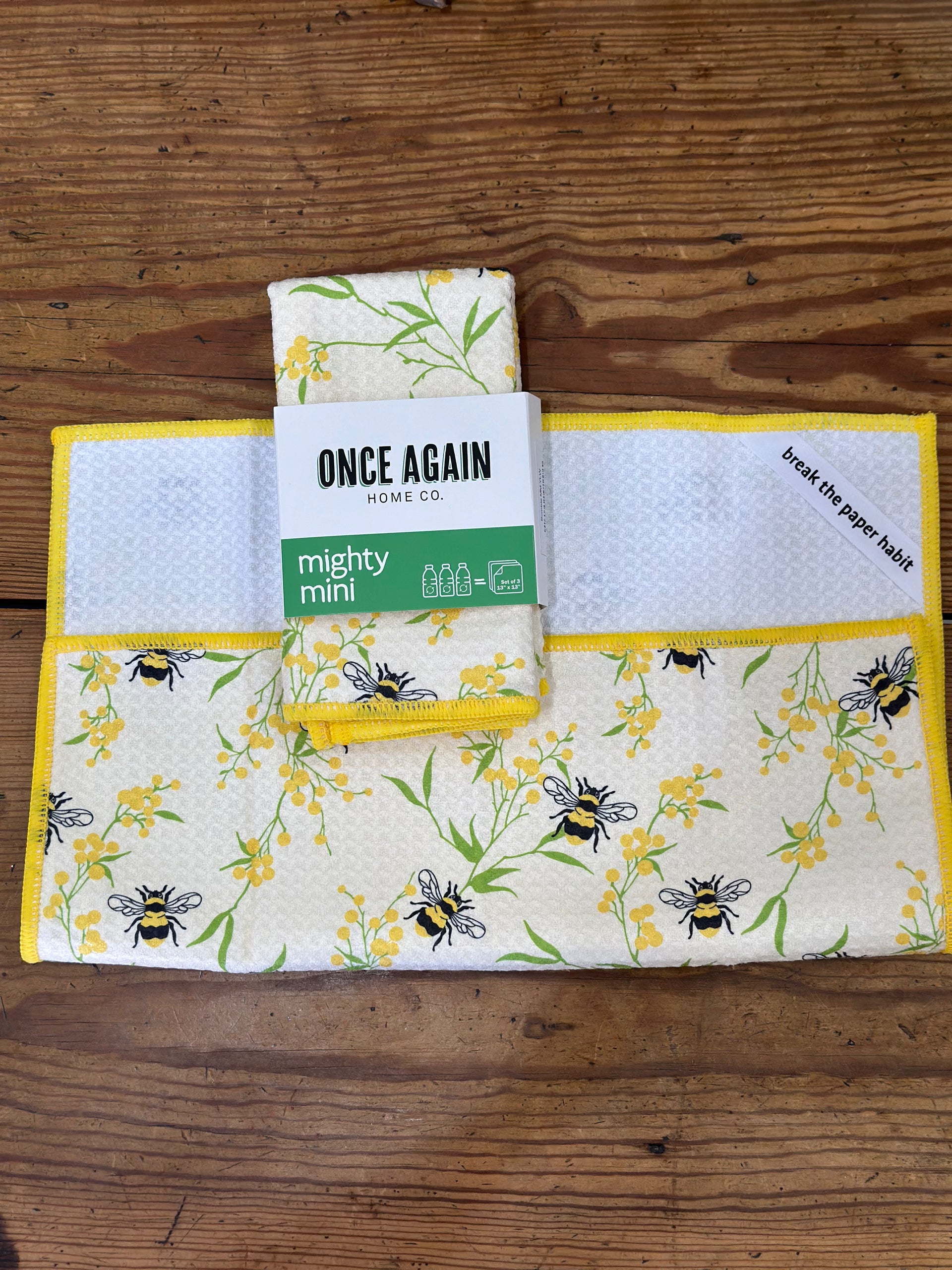 Mighty Mini Towel (Set of 3), Bumblebee Once Again Home Co. Kitchen Towel One Size