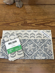 Mighty Mini Towel (Set of 3) Reversible, Majolica Blue Once Again Home Co. Kitchen Towel One Size