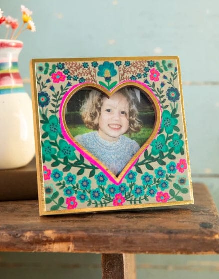 Mini Heart Frame in Dusty Blue Natural Life Picture Frames
