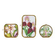 Mini Metal Frames with Gold Trim | 3 Assorted Two's Company Picture Frames Rectangle
