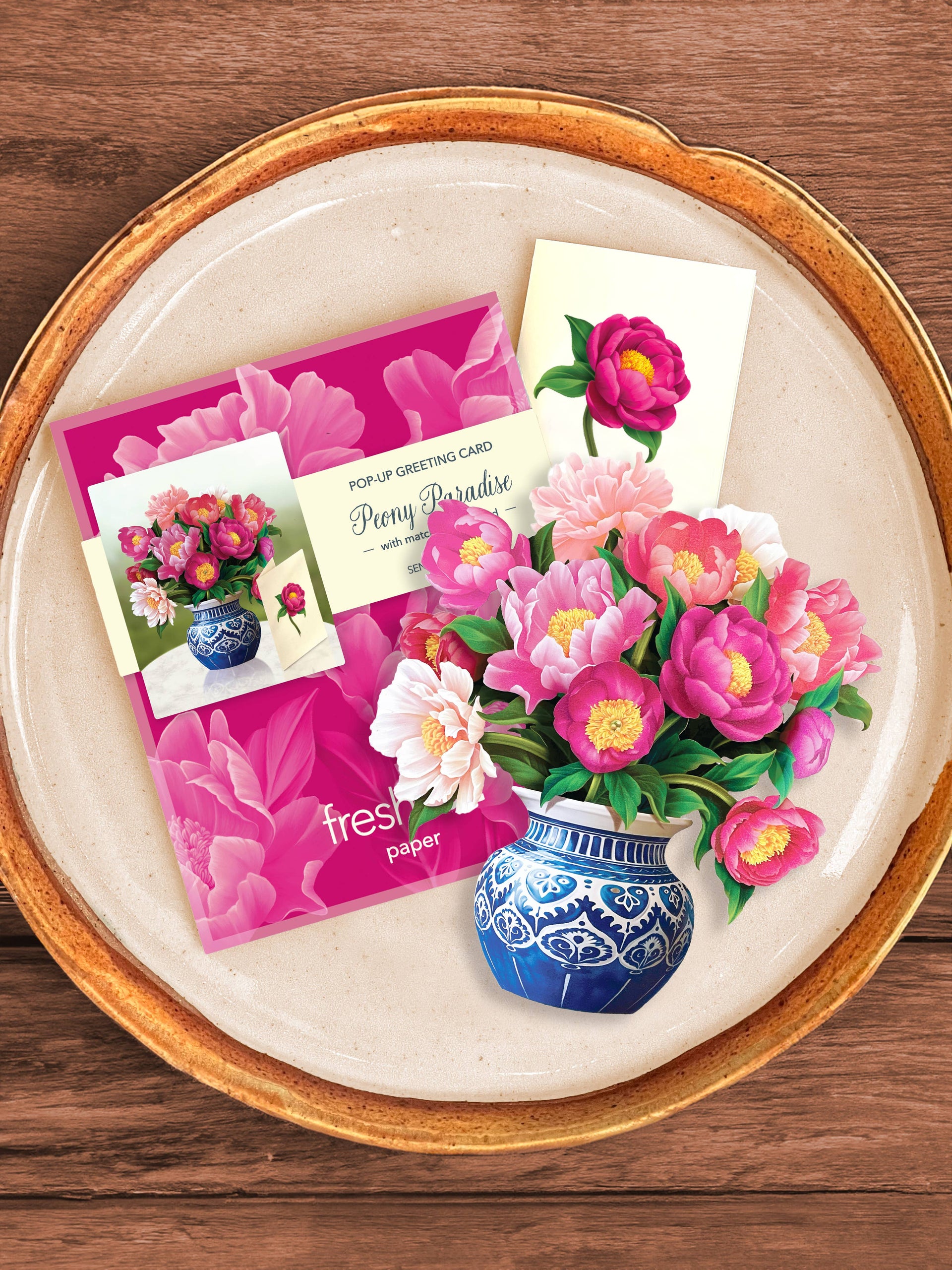 Mini Peony Paradise (10 Pop-up Greeting Cards) FreshCut Paper LLC
