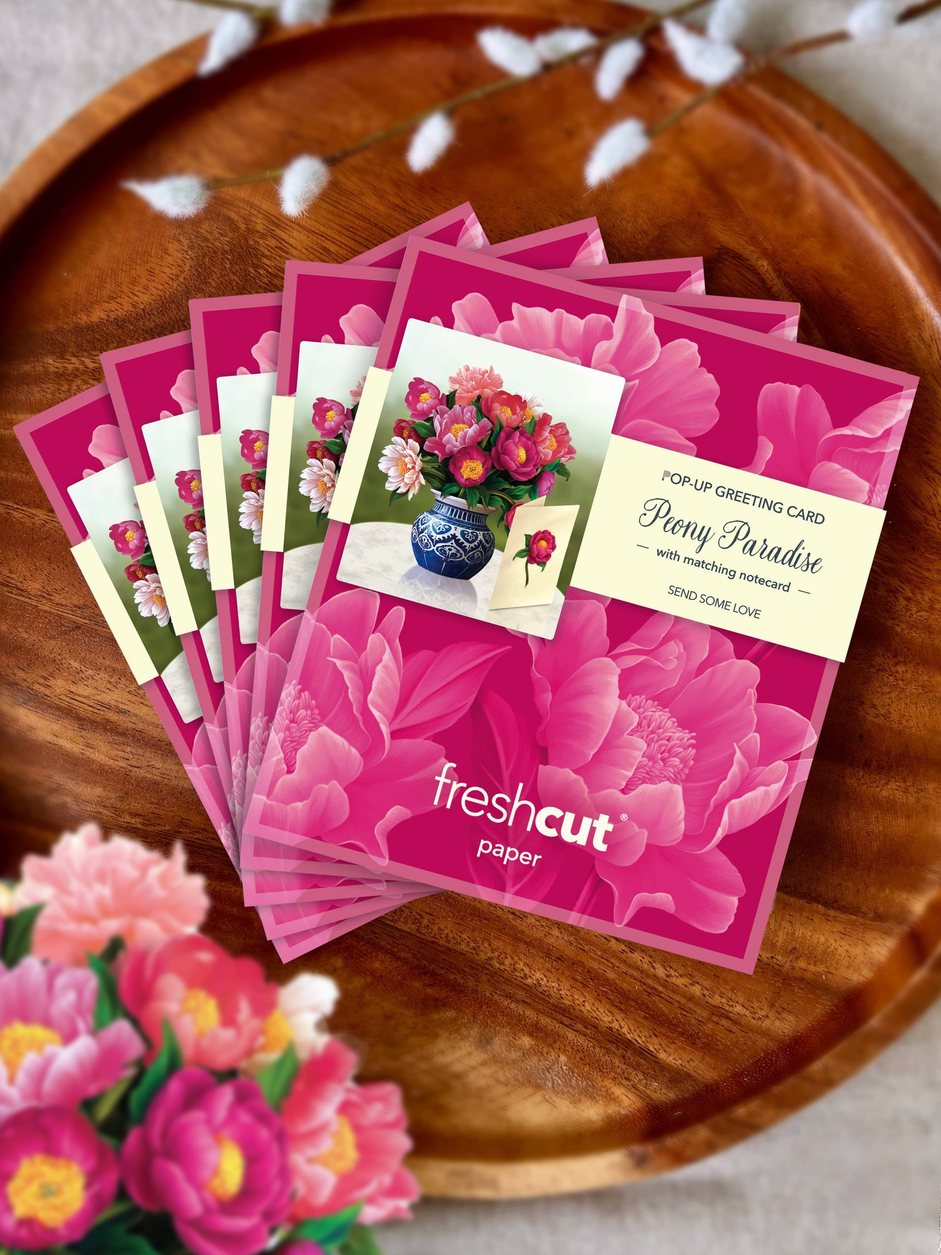Mini Peony Paradise (10 Pop-up Greeting Cards) FreshCut Paper LLC