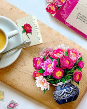 Mini Peony Paradise (10 Pop-up Greeting Cards) FreshCut Paper LLC