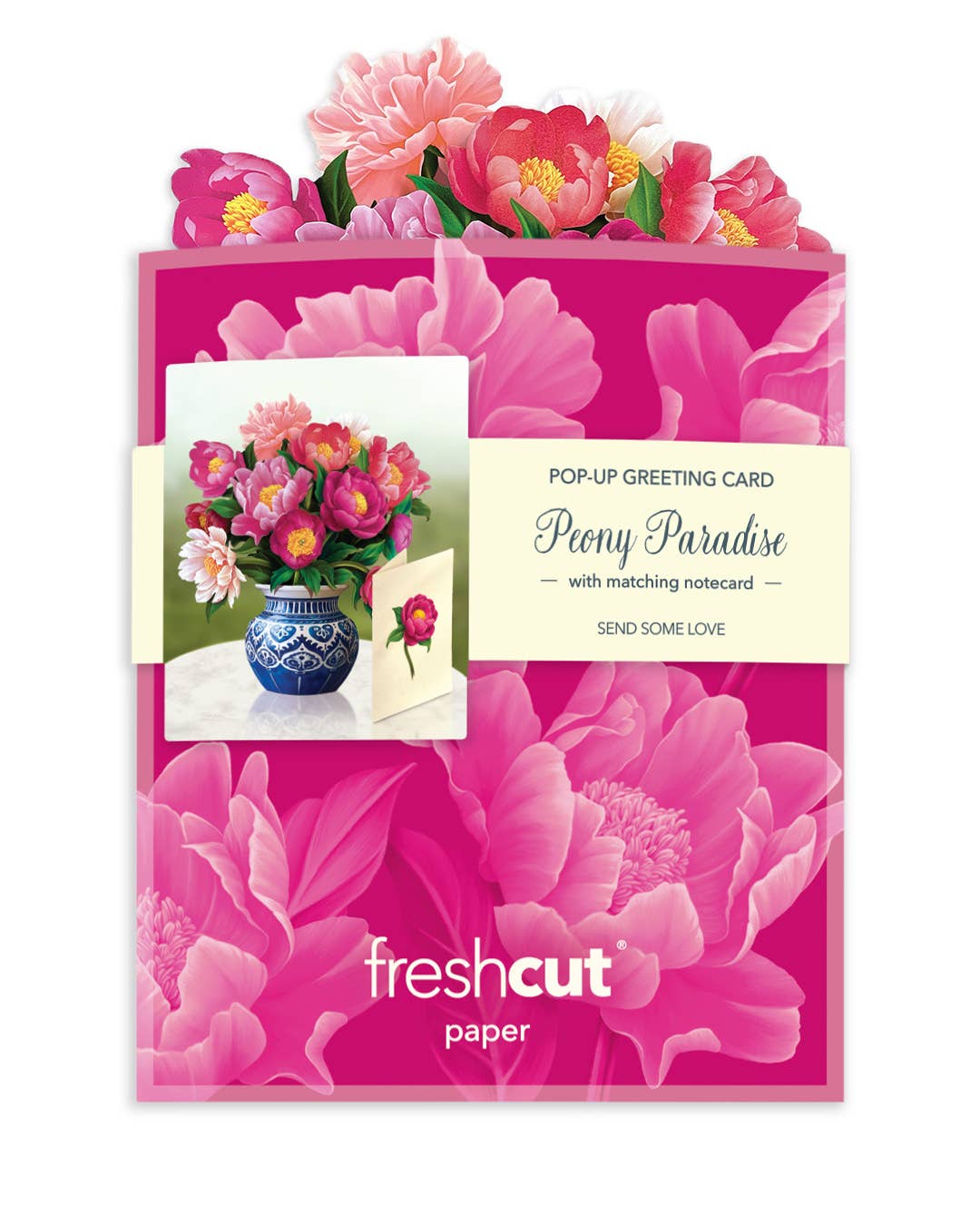 Mini Peony Paradise (10 Pop-up Greeting Cards) FreshCut Paper LLC