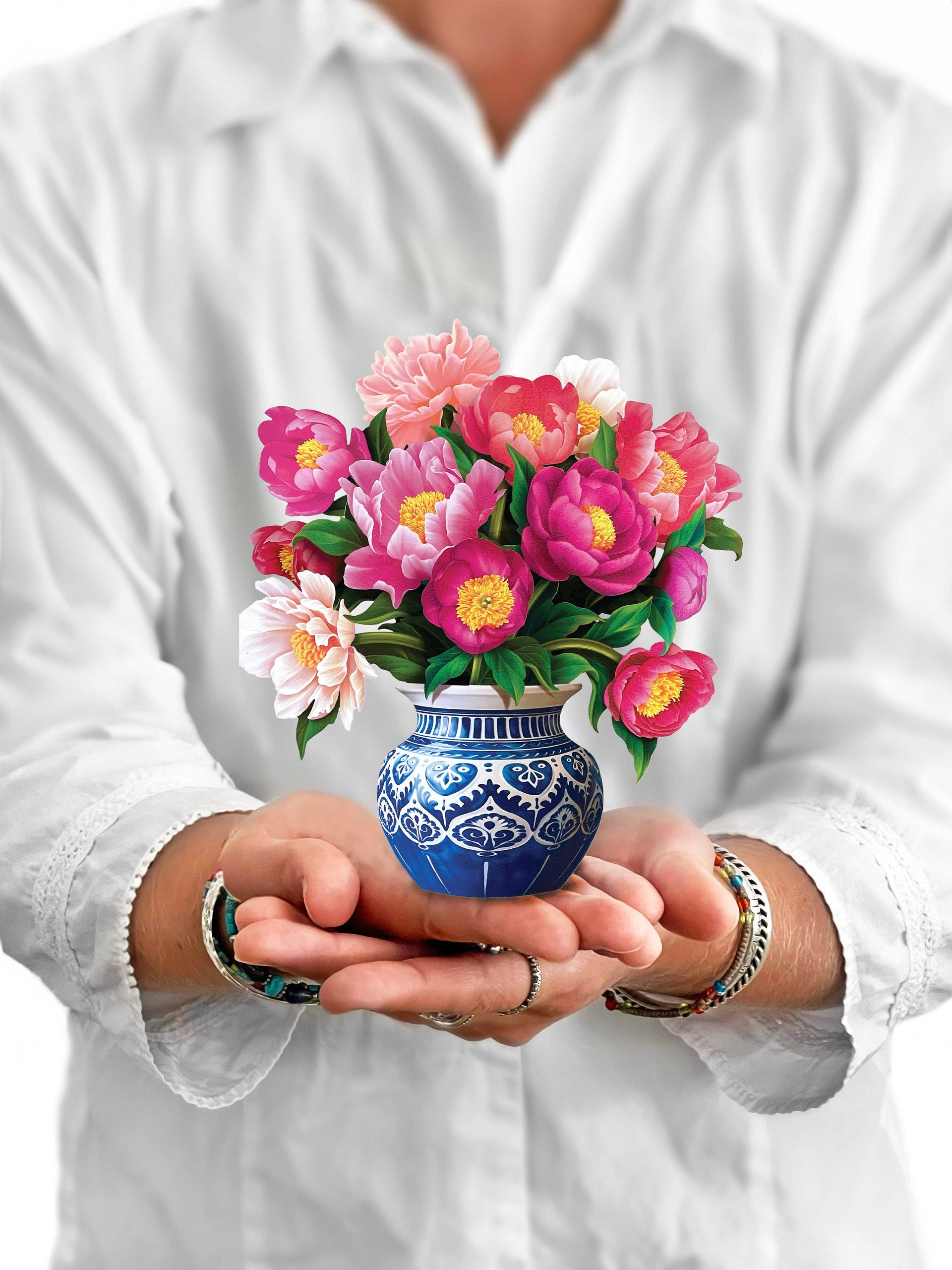 Mini Peony Paradise (10 Pop-up Greeting Cards) FreshCut Paper LLC