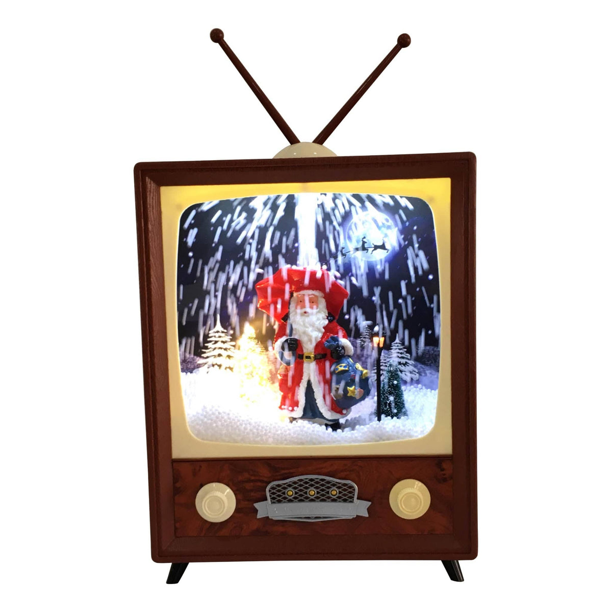 Mini Retro TV with Santa Glory Haus, Inc Christmas Ornament