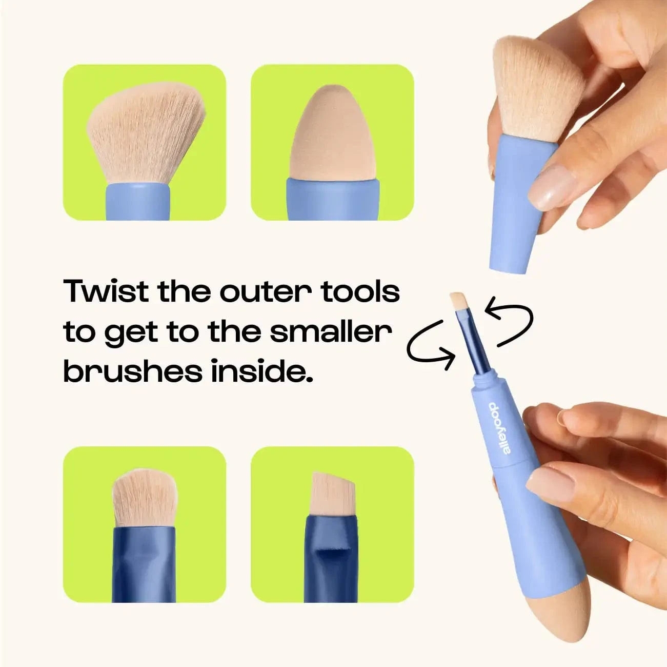 Multi-Tasker - 4-in-1 Makeup Brushes Alleyoop Makeup