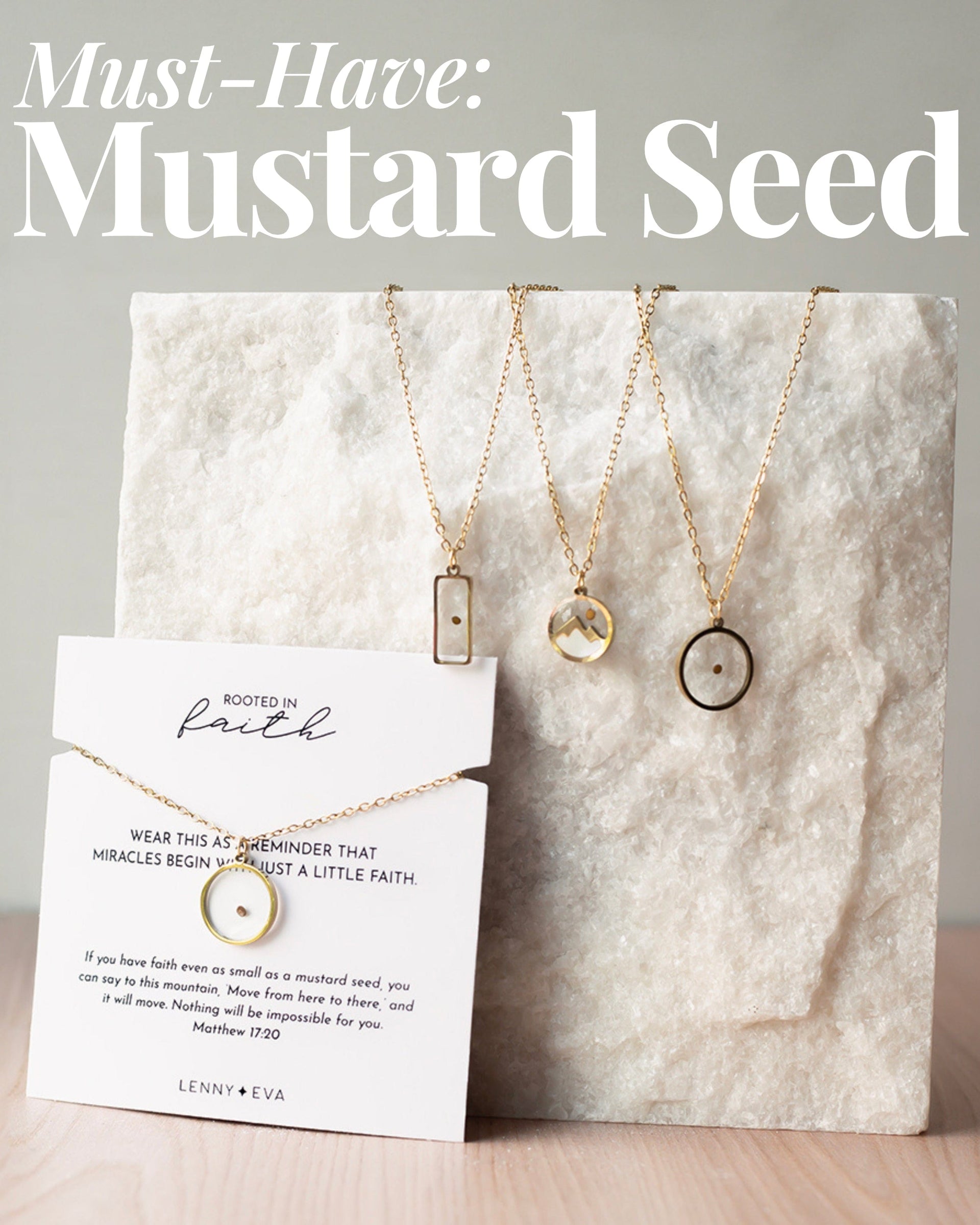 Mustard Seed Necklace Collection Lenny & Eva Necklace