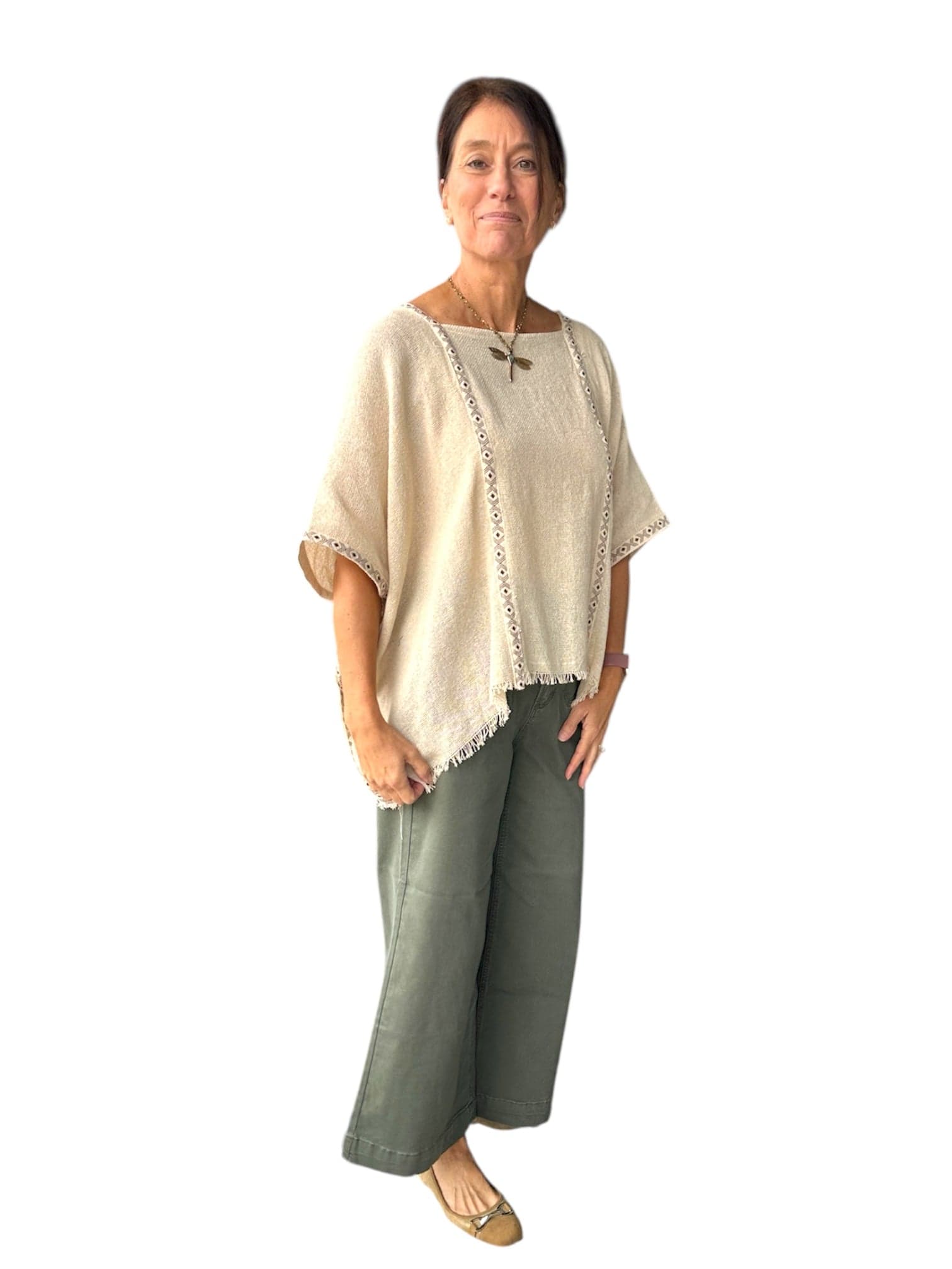 Natural One Size Linen Top Namsar Casual Top