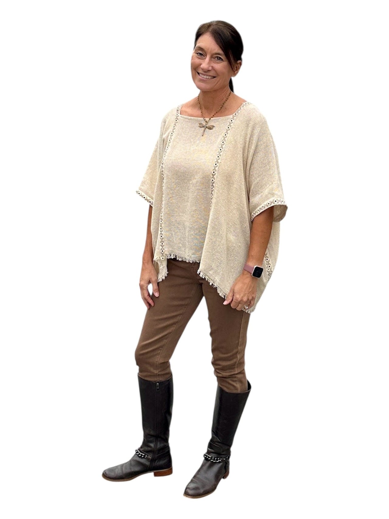 Natural One Size Linen Top Namsar Casual Top