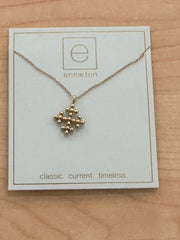 Necklace - Classic  Beaded Signature Cross | e.newton Designs e.newton Designs Necklaces
