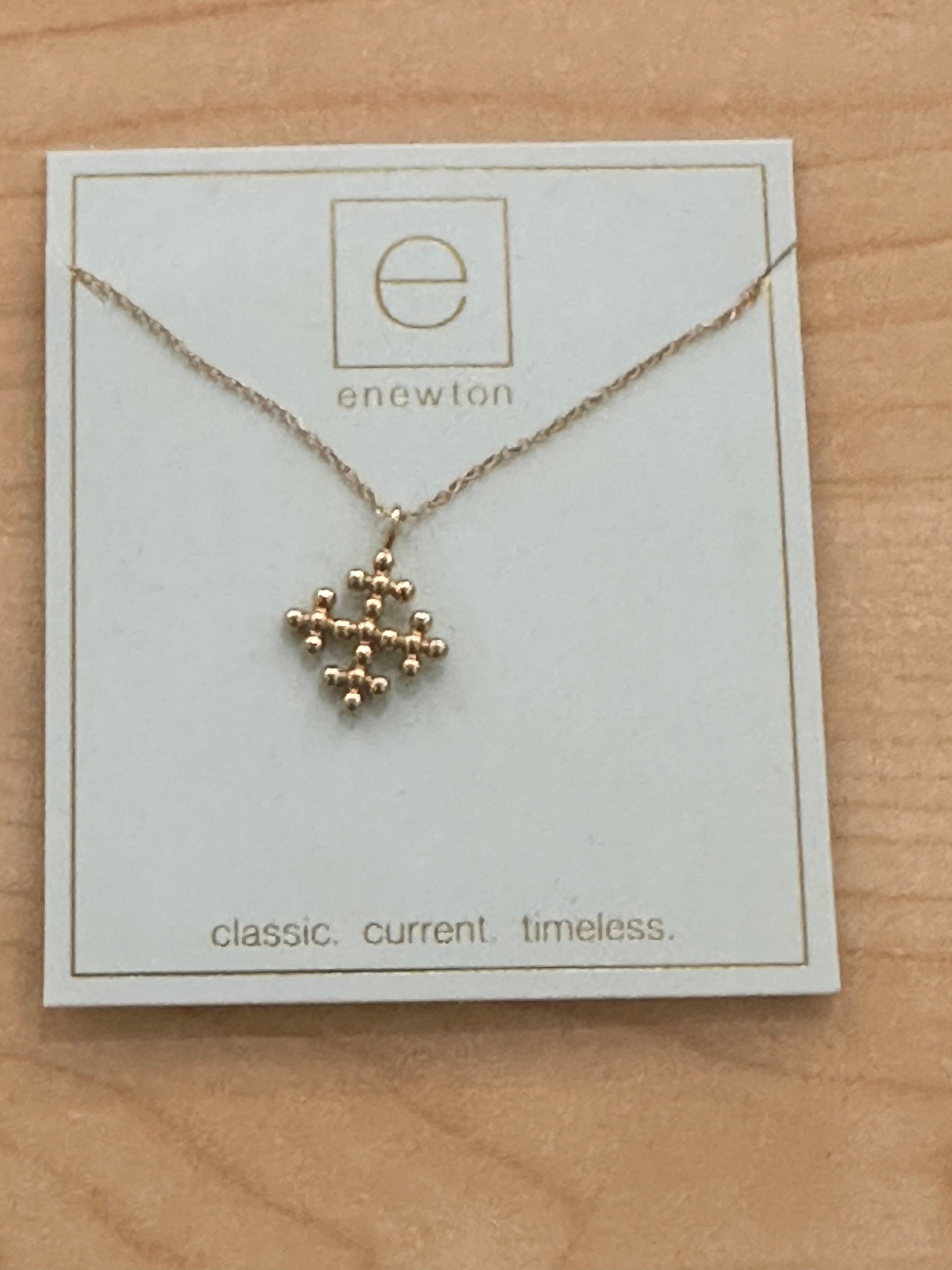 Necklace - Classic  Beaded Signature Cross | e.newton Designs e.newton Designs Necklaces