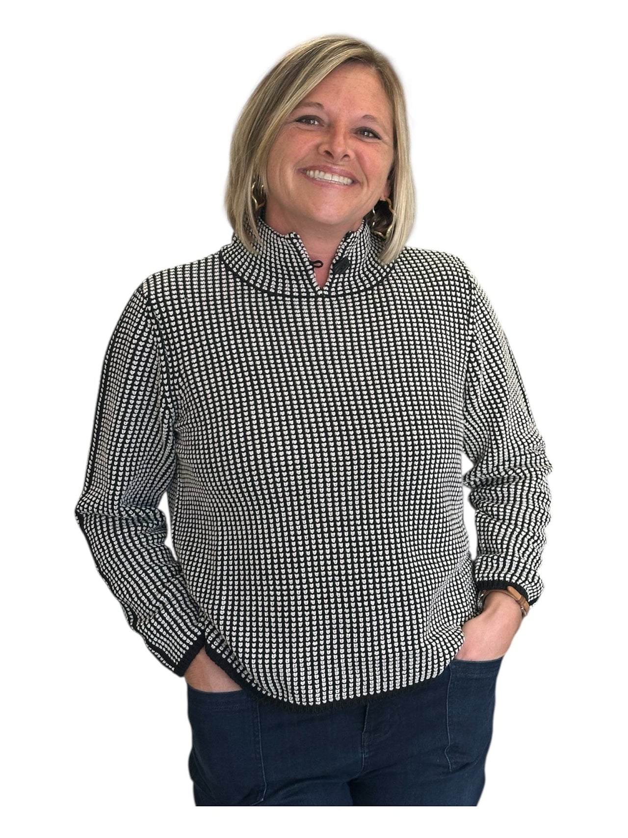 Night & Day Button Collar Pullover | Dove Habitat Sweater