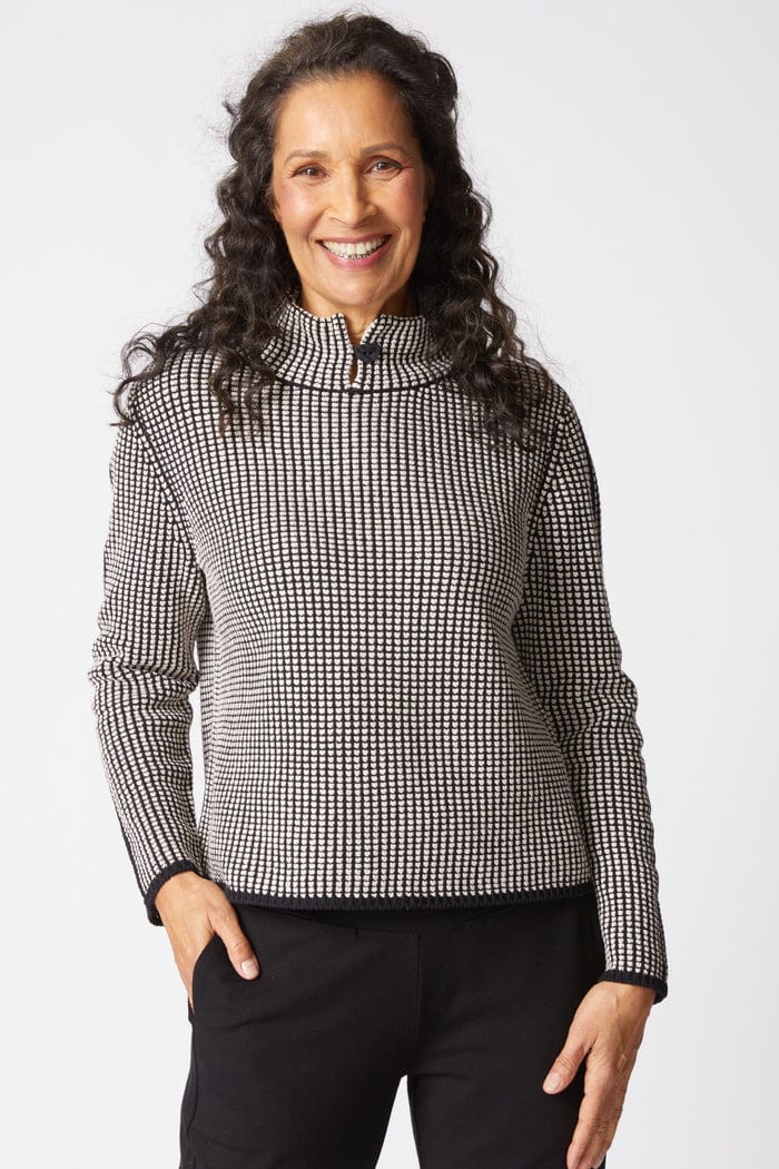 Night & Day Button Collar Pullover | Dove Habitat Sweater Small