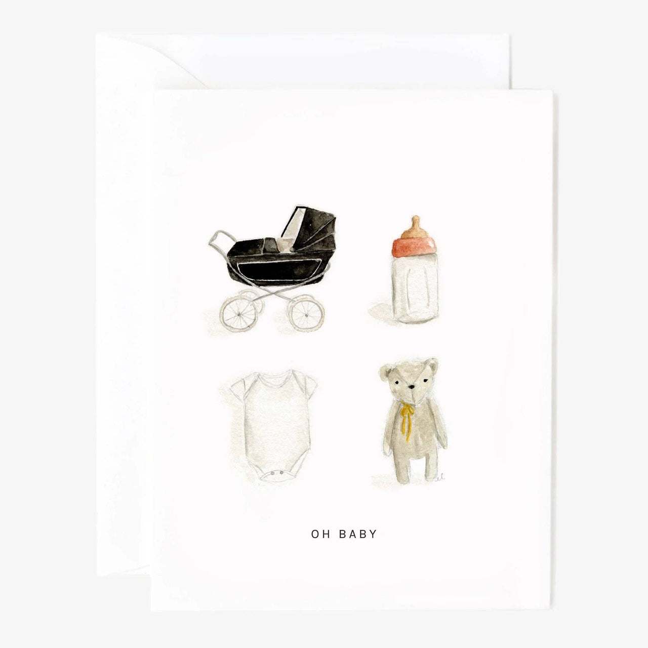 Oh baby greeting card emily lex studio