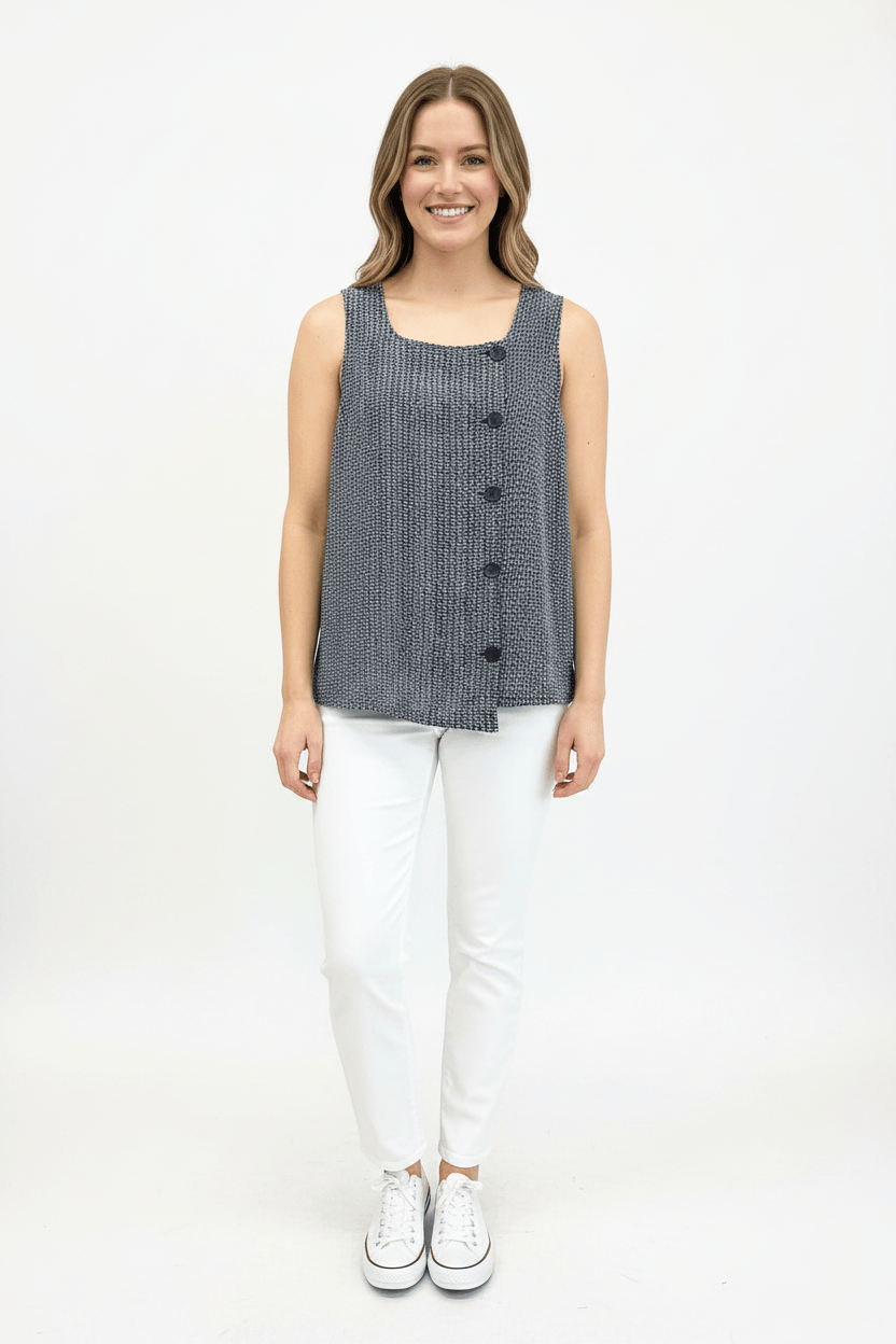 Olivia's Flax Stripe to the Left Top Habitat Casual Top