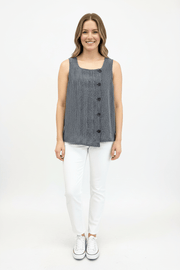 Olivia's Flax Stripe to the Left Top Habitat Casual Top