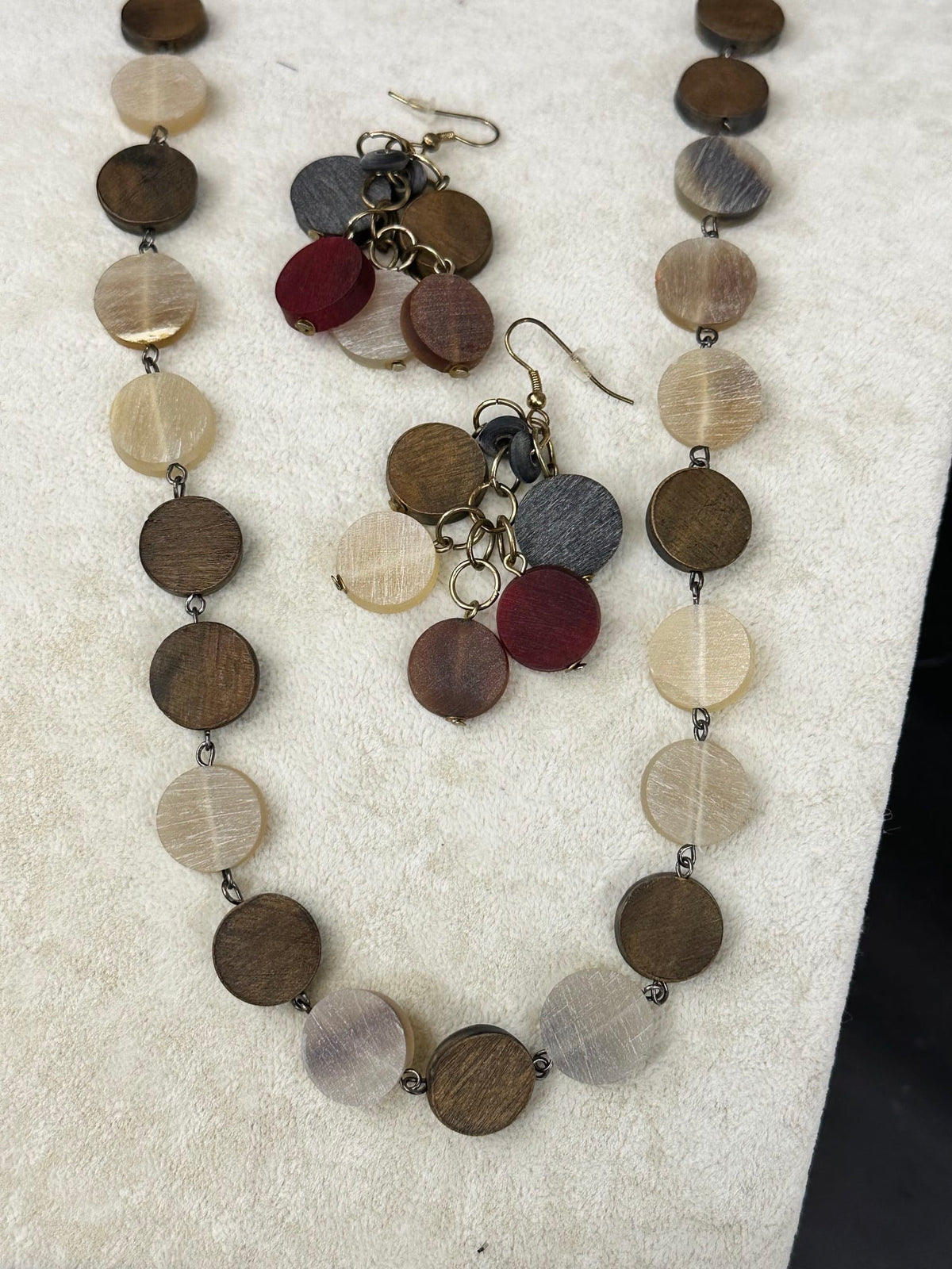Omala Disc Dangle Earrings, Multicolor Earth Tones Anju Jewelry Earrings
