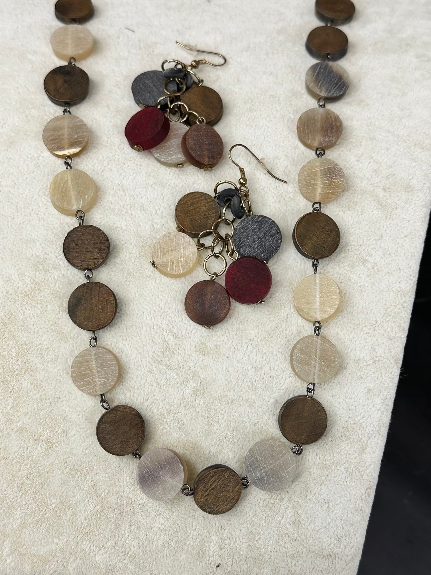 Omala Disc Dangle Earrings, Multicolor Earth Tones Anju Jewelry Earrings