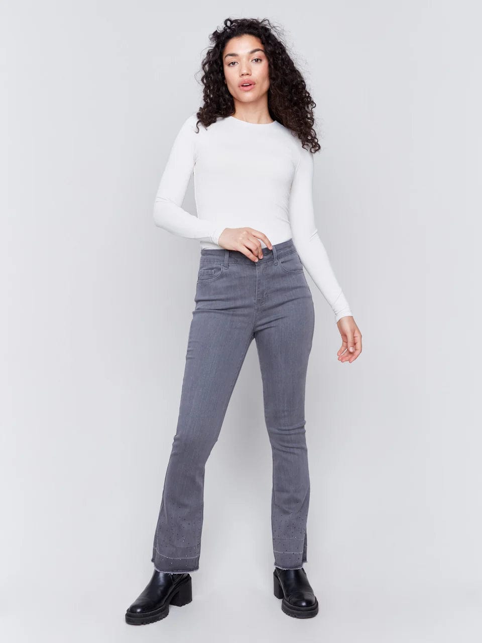 Ombré Sparkle Release Hem Pant Charlie B