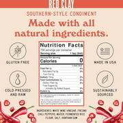 Original Southern Hot Sauce - Spicy Condiments, Made in USA Red Clay Hot Sauce