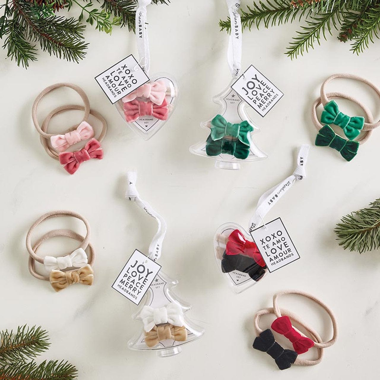 Ornament with Baby Headband Inside Stephan Baby Christmas Ornament