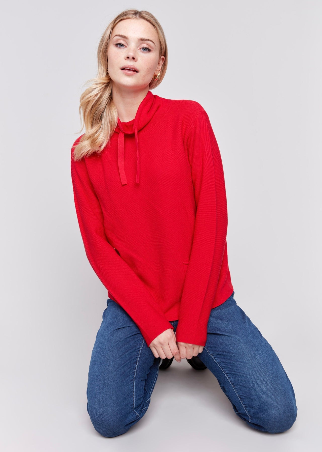 Ottoman Stitch Mock Neck Sweater Charlie B sweater