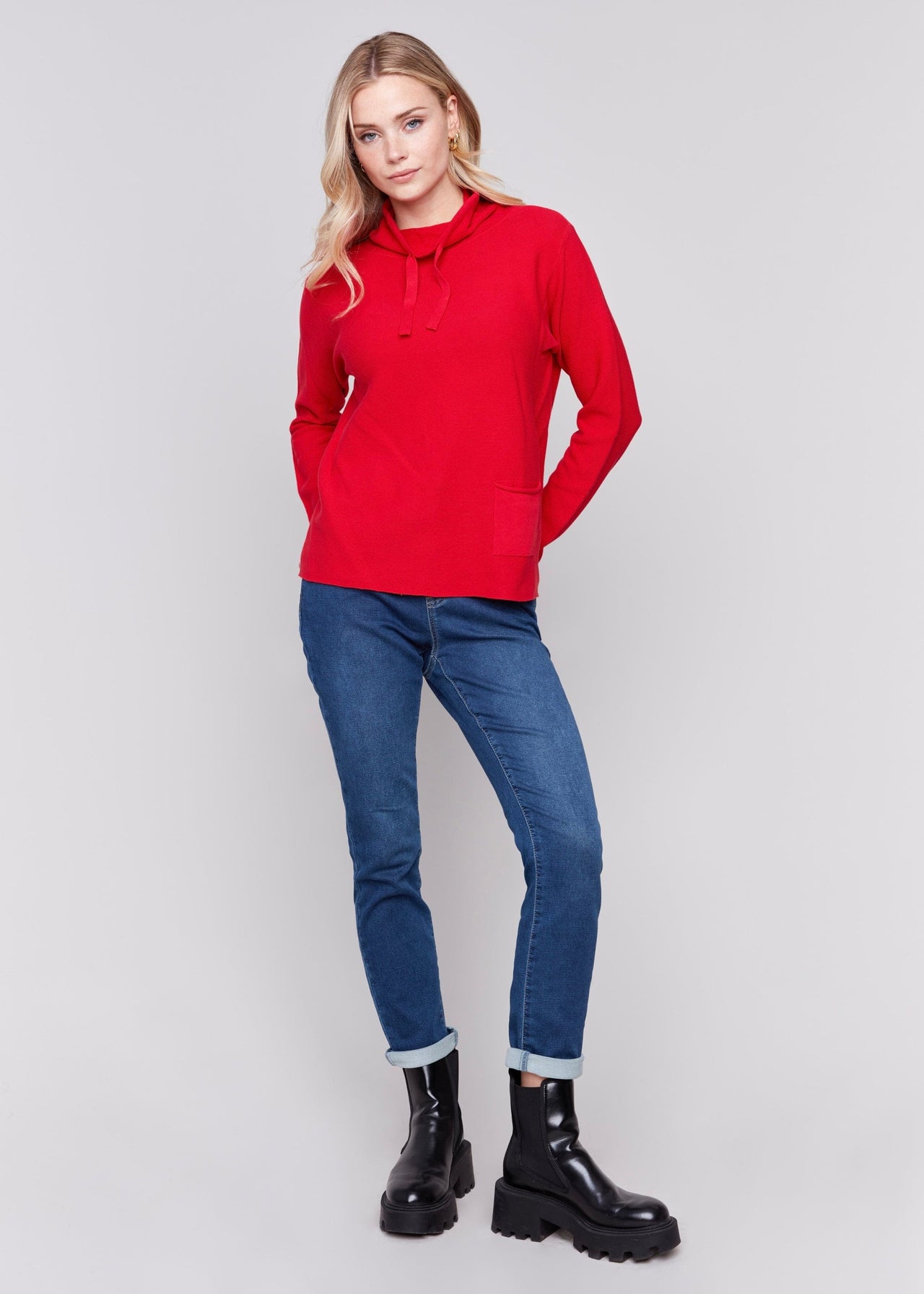 Ottoman Stitch Mock Neck Sweater Charlie B sweater