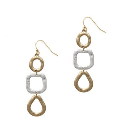 Ova Gold Silver Geometric Dangle Earrings Meghan Browne Accessories
