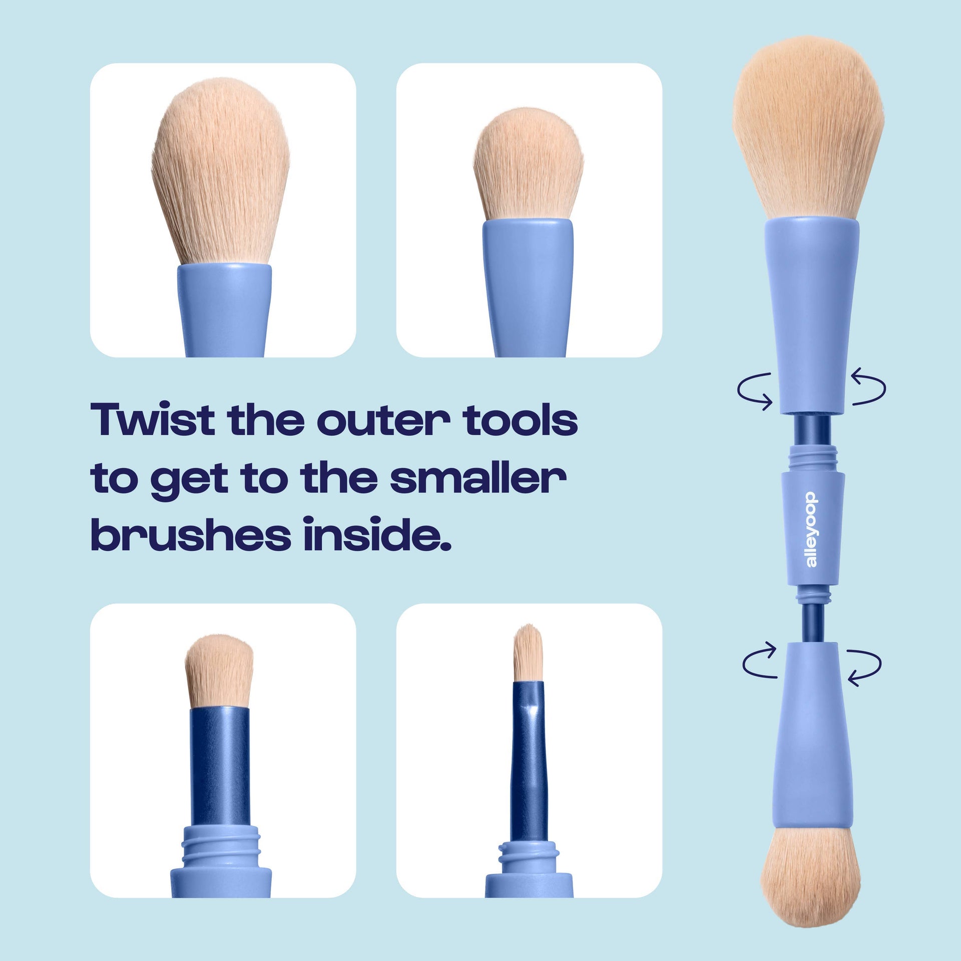 Overachiever - 4-in-1 Makeup Brushes Alleyoop Makeup