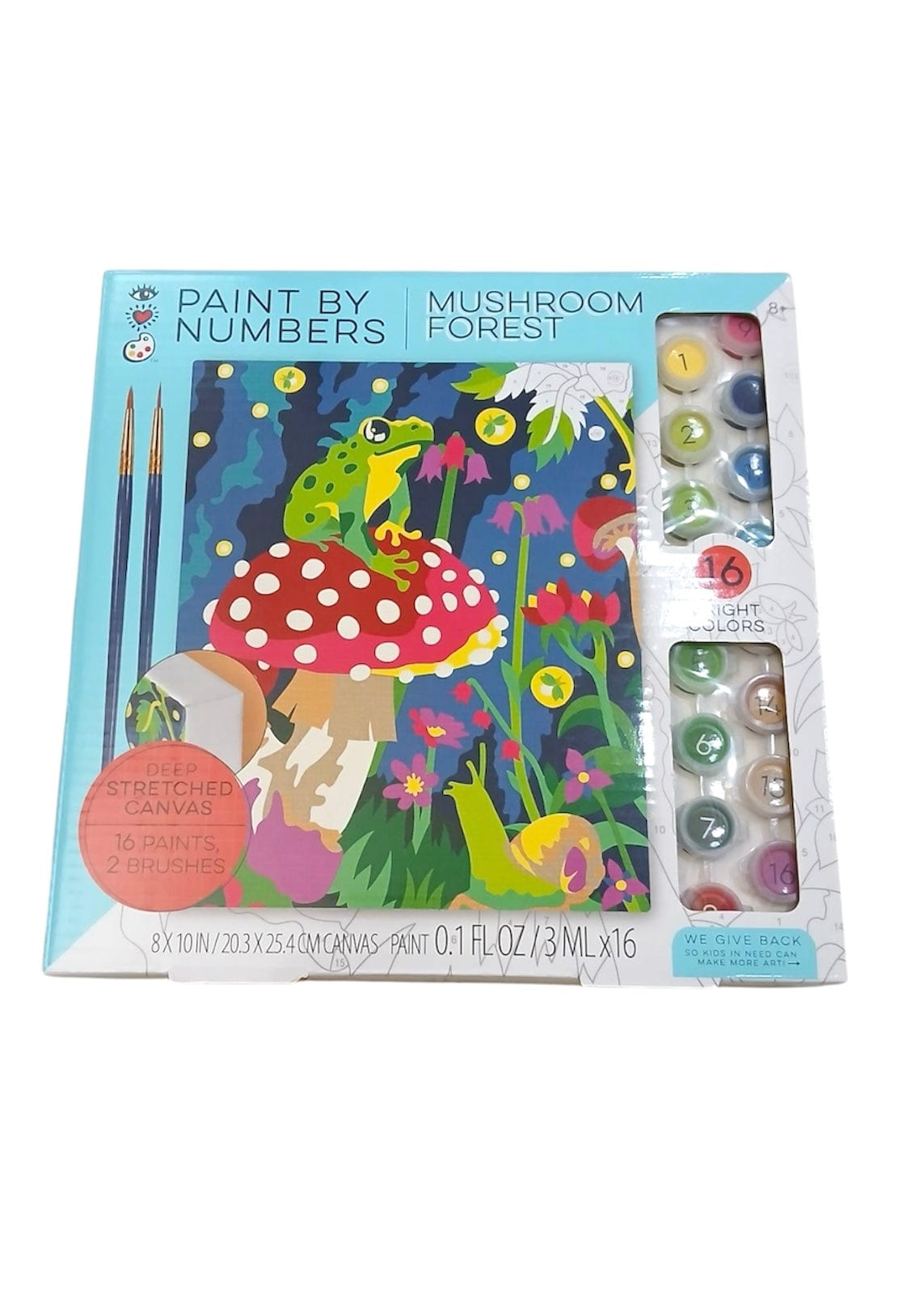 Paint by Numbers Mushroom Forest Bright Stripes Children