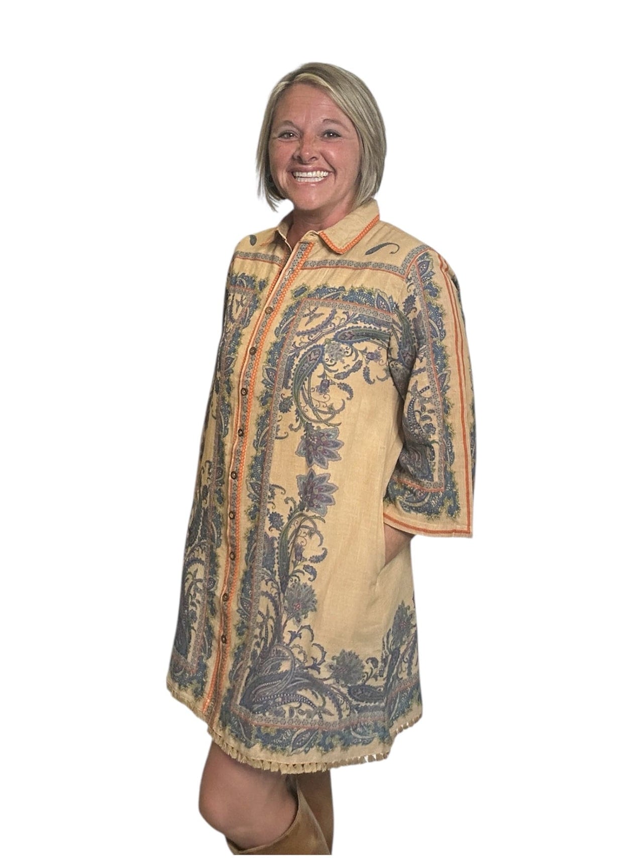 Paisley Border Shirtdress by Ivy Jane Ivy Jane Dress