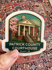 Patrick County Courthouse Decal Sticker Sticker Dash Stickers