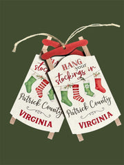 Patrick County Sled Ornament P G Dunn Christmas Ornament